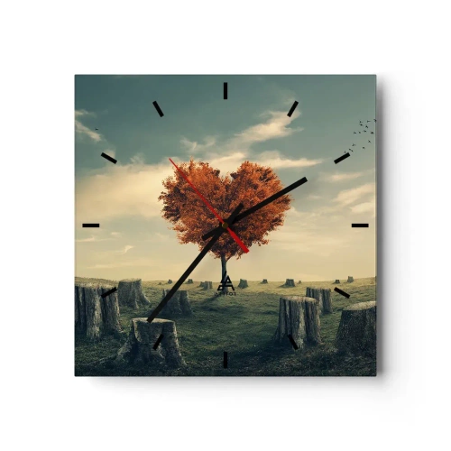 Relógio de parede - Relógio em vidro - Ainda há esperança - 30x30 cm