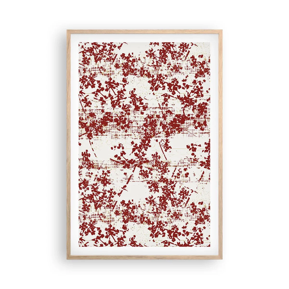 Pôster com moldura de carvalho claro - Como chita antiga - 61x91 cm