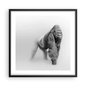 Pôster com moldura preta - Confiante na sua força - 50x50 cm