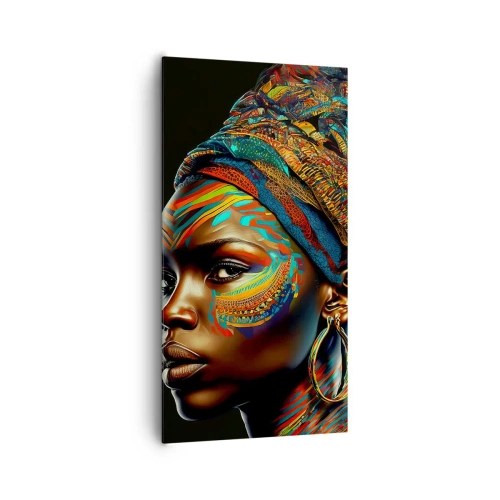 Quadro em tela - Rainha africana - 65x120 cm