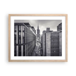 Pôster com moldura de carvalho claro - Vale de Varsóvia - 50x40 cm