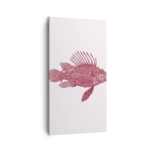 Quadro em tela - Um habitante de águas exóticas - 55x100 cm