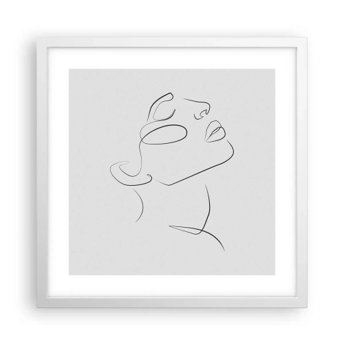 Pôster em moldura branca - Os meandros dos sonhos - 40x40 cm
