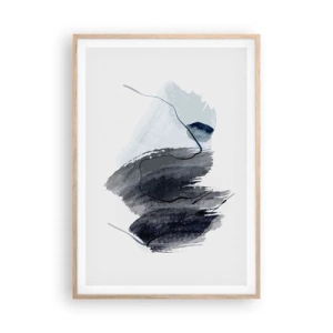Pôster com moldura de carvalho claro - Intensidade e movimento - 70x100 cm