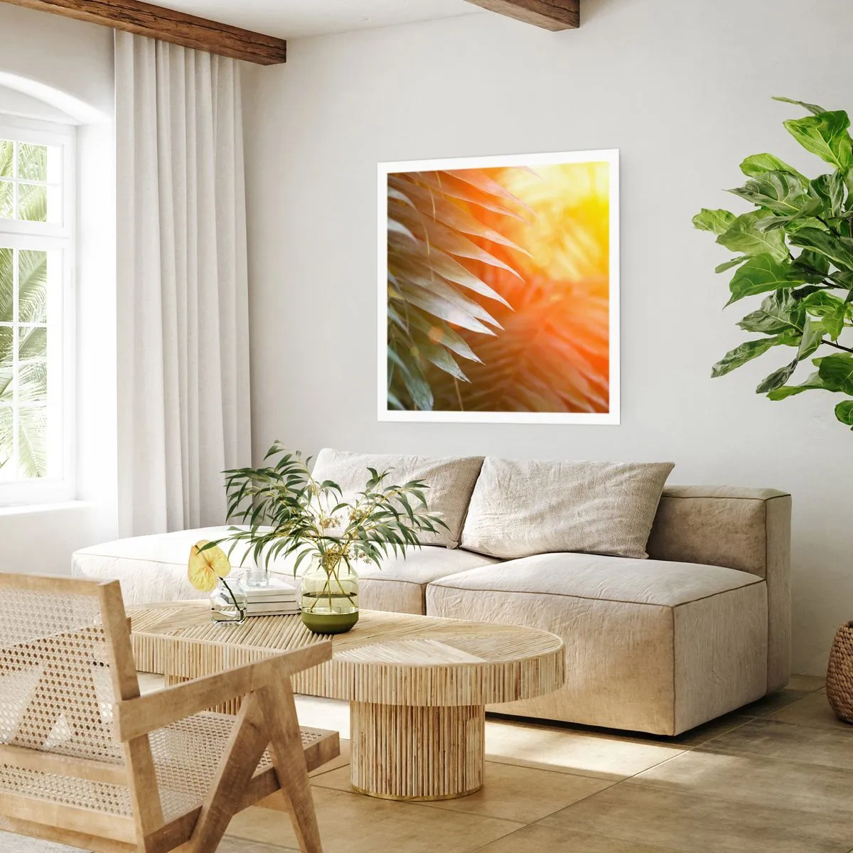 Pôster - Manhã na selva - 60x60 cm