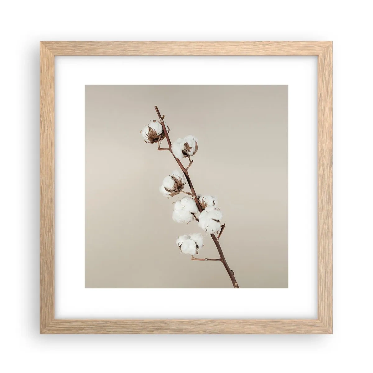 Pôster com moldura de carvalho claro - Na fonte da suavidade - 30x30 cm