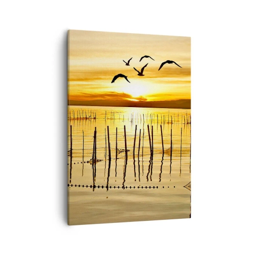 Quadro em tela - Na pescaria - 50x70 cm