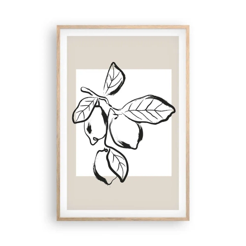 Pôster com moldura de carvalho claro - Onde o limão amadurece… - 61x91 cm