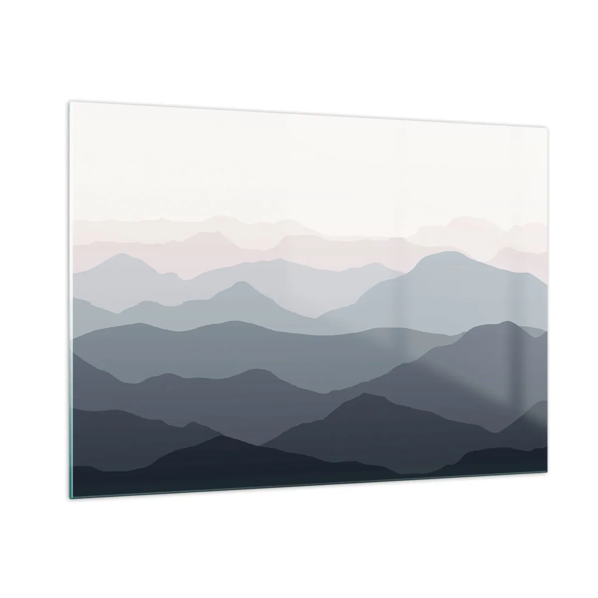 Quadro em vidro - Ondas de montanha - 100x70 cm