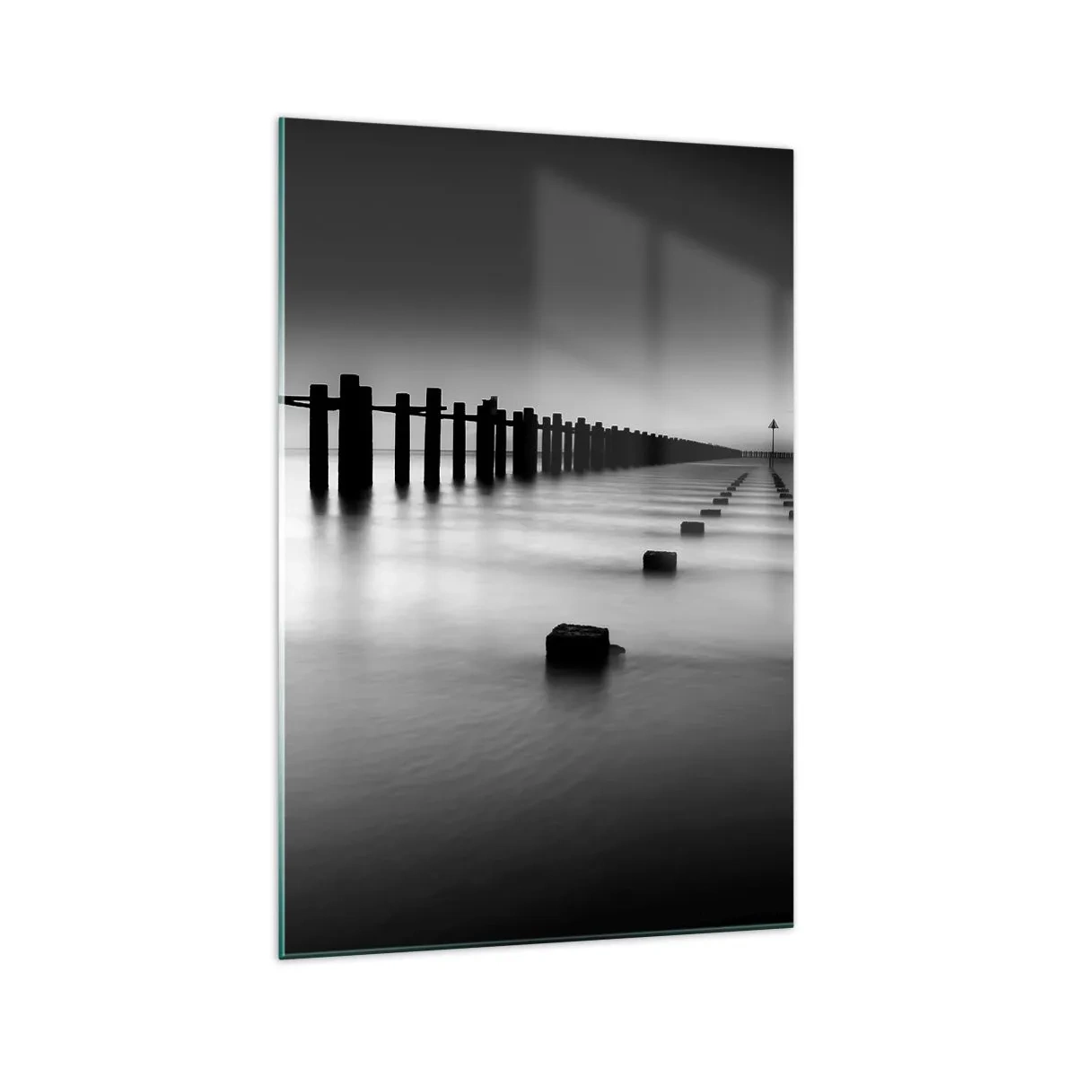 Quadro em vidro - O cinza no nevoeiro - 70x100 cm