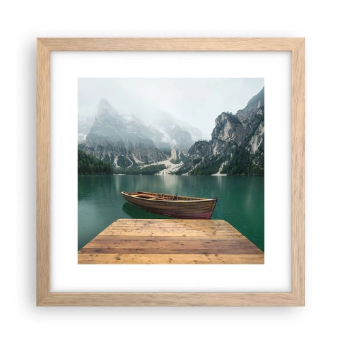 Pôster com moldura de carvalho claro - Rochas orgulhosas - 30x30 cm