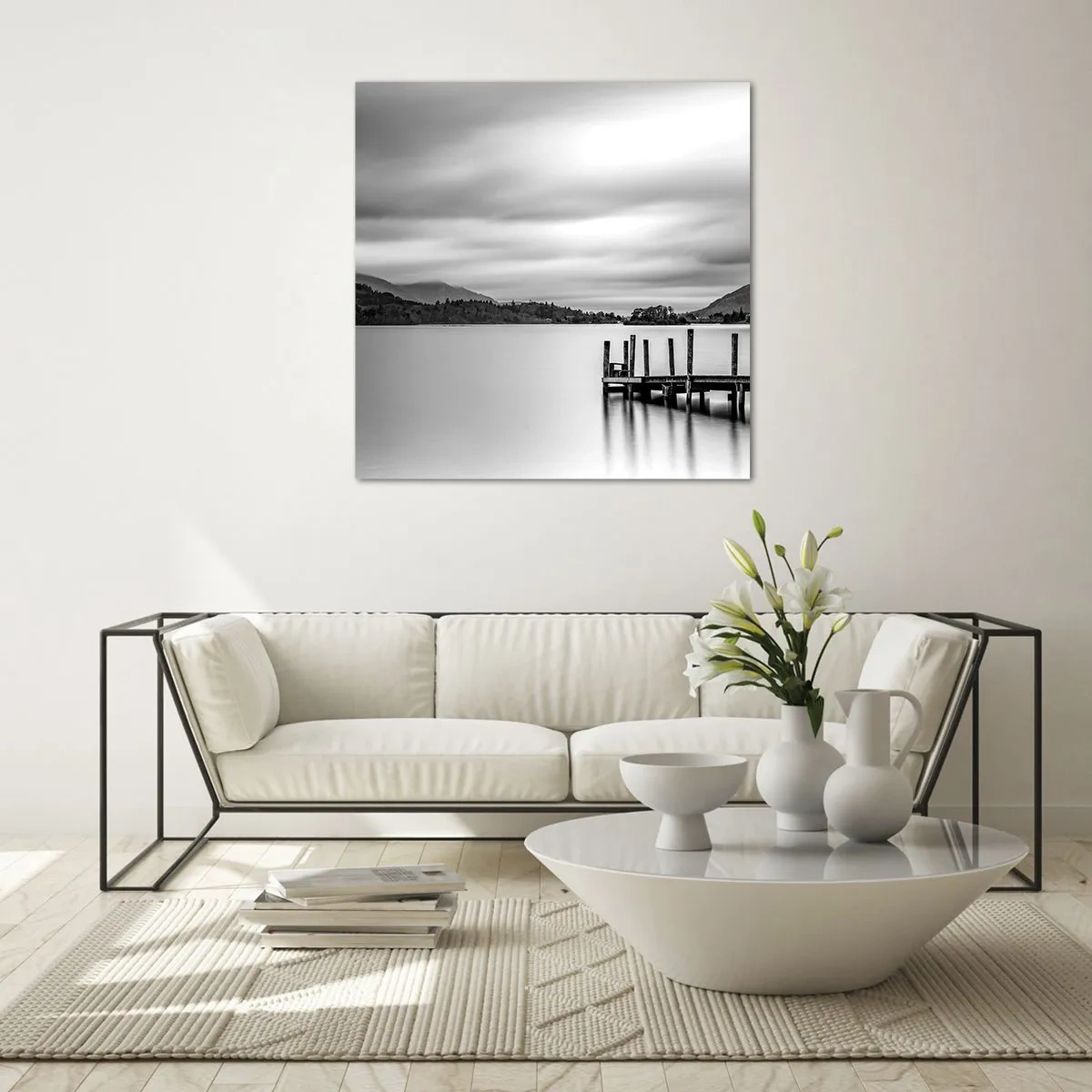 Quadro em vidro - Gentileza e força - 40x40 cm