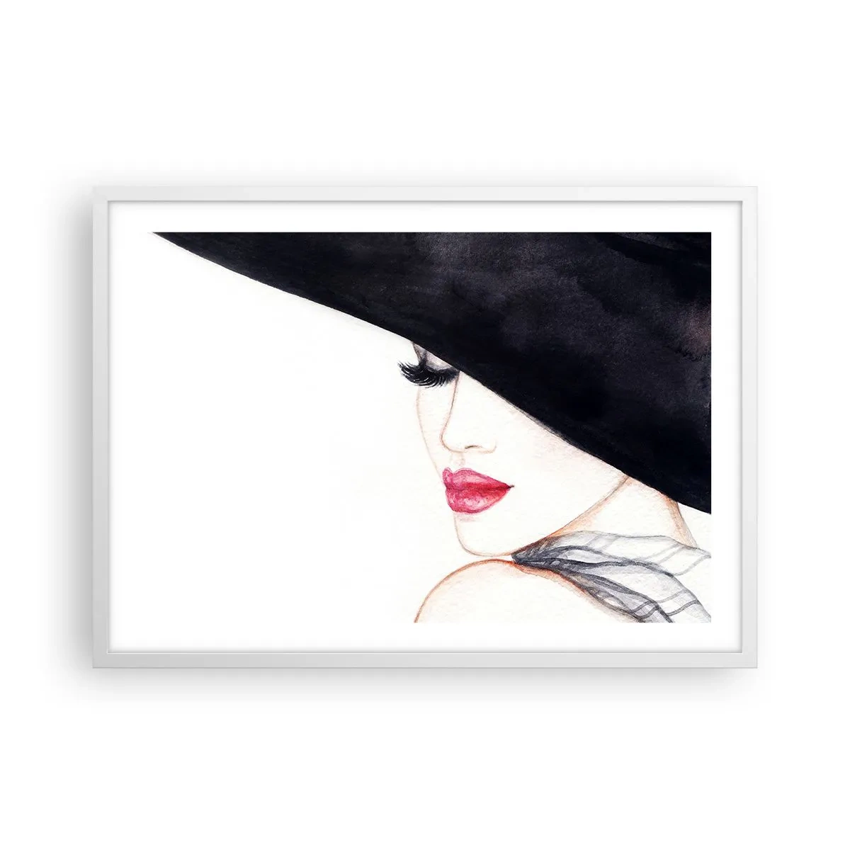 Pôster em moldura branca - Elegância e sensualidade - 70x50 cm