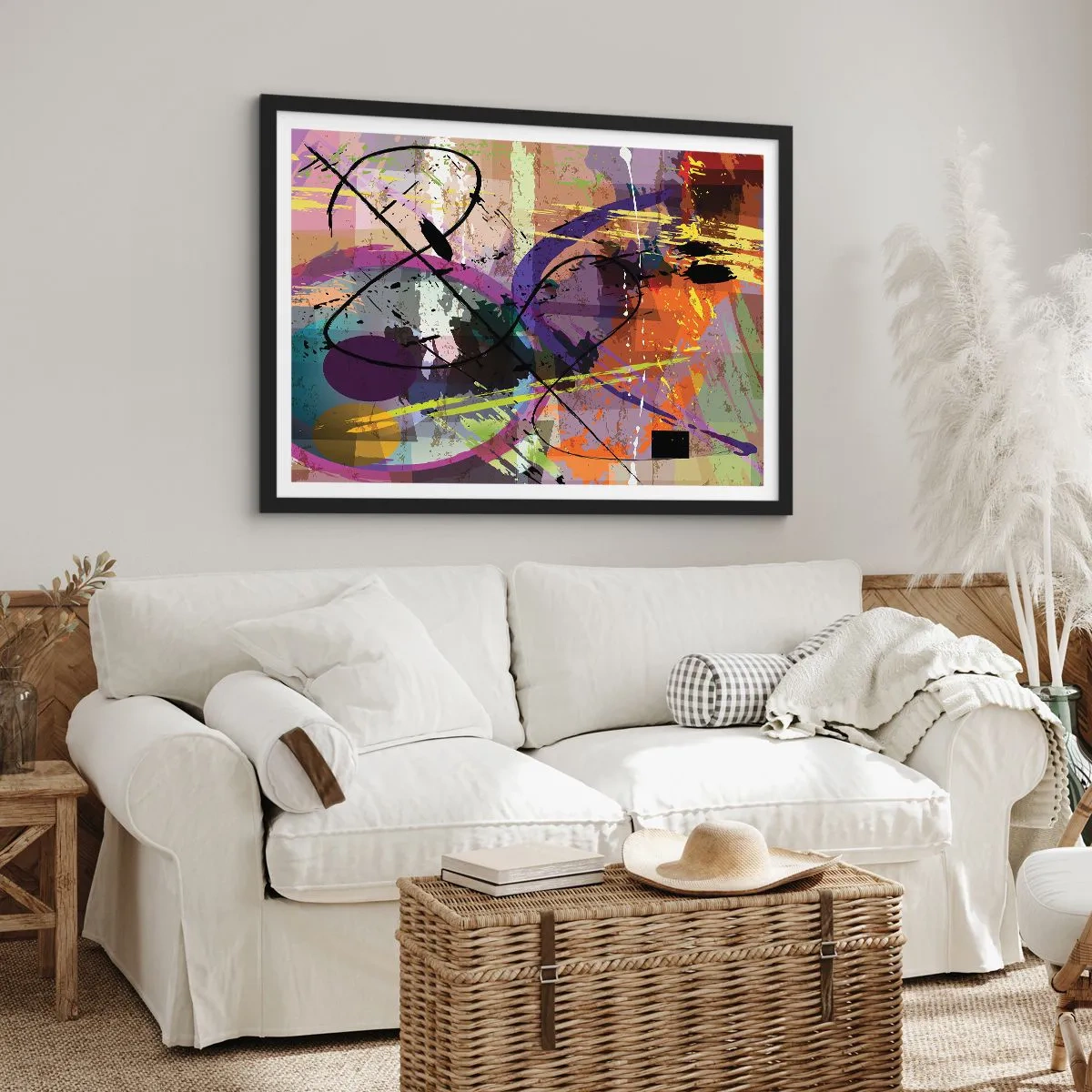 Pôster com moldura preta - Pode ir direto ou ao redor - 50x40 cm