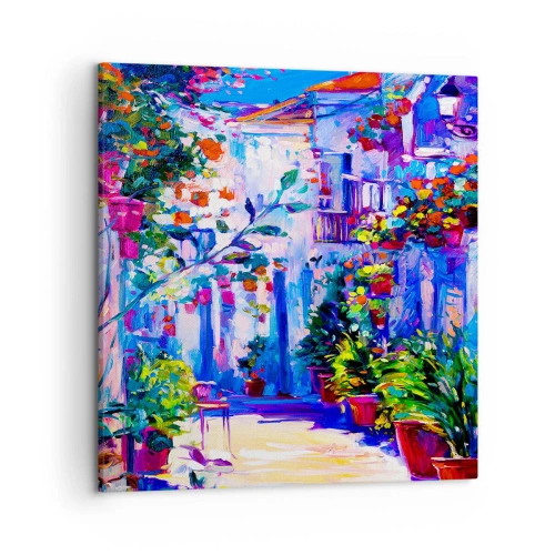 Quadro em tela - Impressão - rua italiana - 50x50 cm