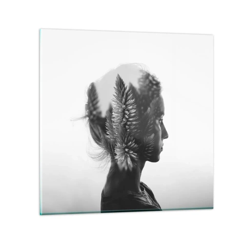 Quadro em vidro - A senhora do pinhal - 70x70 cm