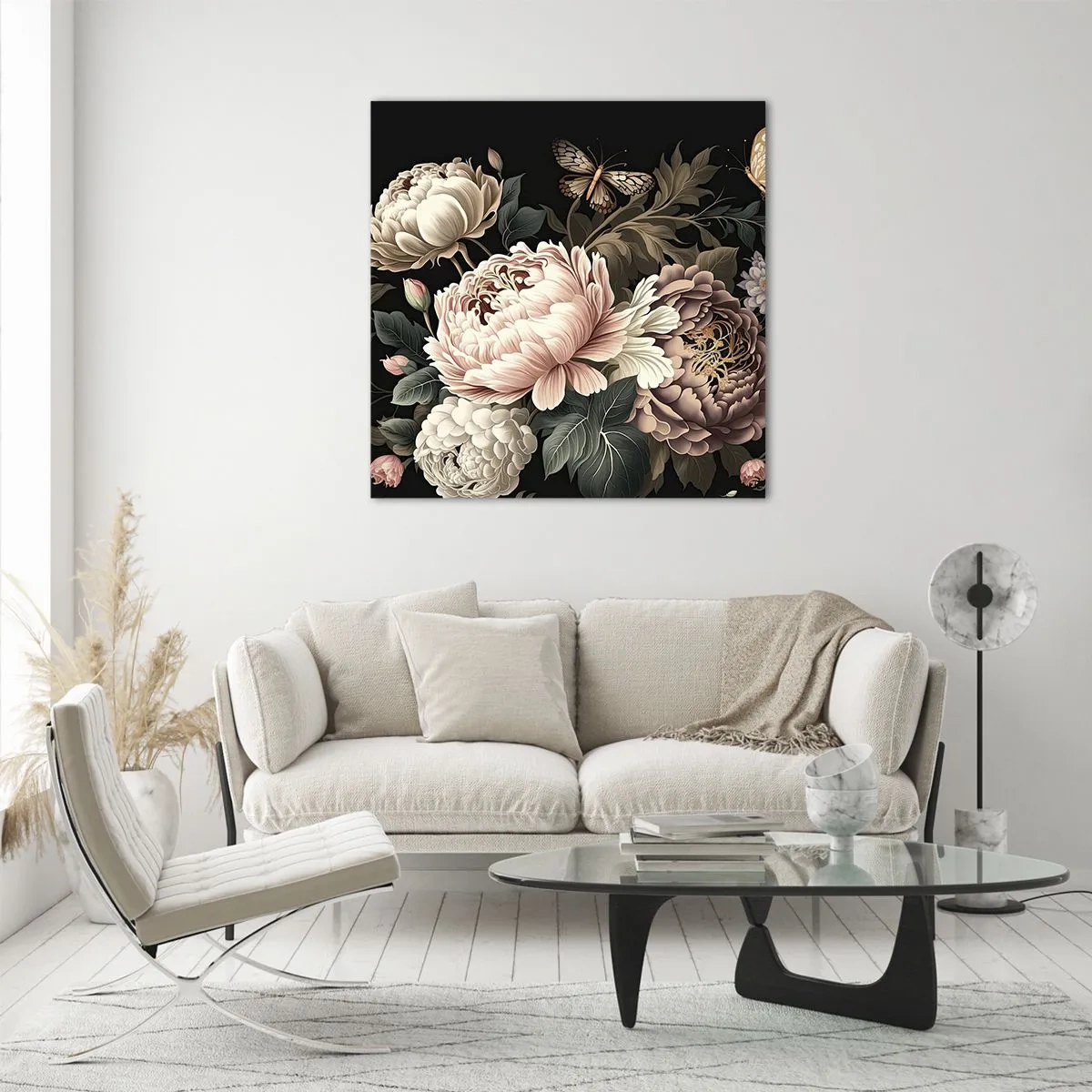 Quadro em vidro - Em estilo barroco - 50x50 cm