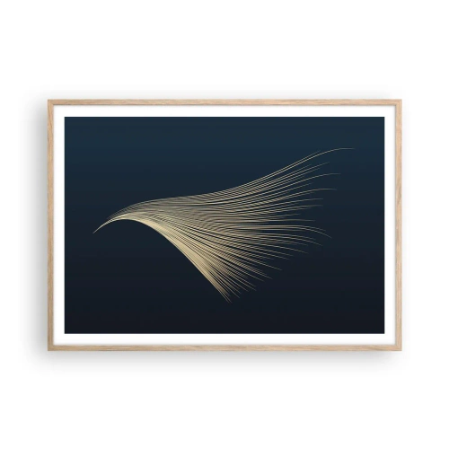 Pôster com moldura de carvalho claro - Como o cabelo de um anjo - 100x70 cm