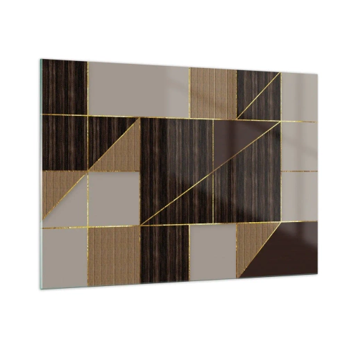 Quadro em vidro - Mosaico de bronzes e ouro - 100x70 cm