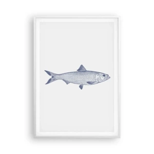 Pôster em moldura branca - Saudações dos mares do norte - 70x100 cm