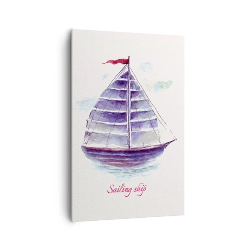 Quadro em tela - Cheio de velas e águas calmas - 80x120 cm