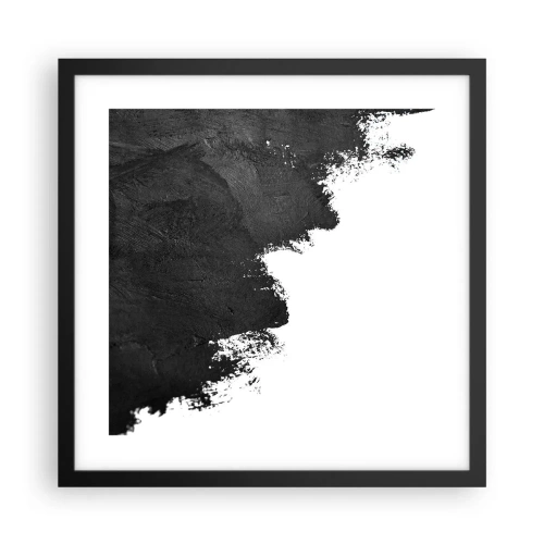 Pôster com moldura preta - Elementos: terra - 40x40 cm