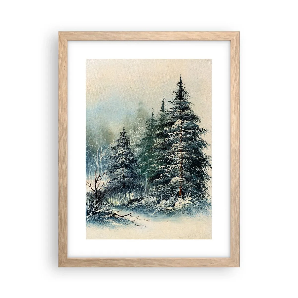 Pôster com moldura de carvalho claro - Prontas para o Natal - 30x40 cm