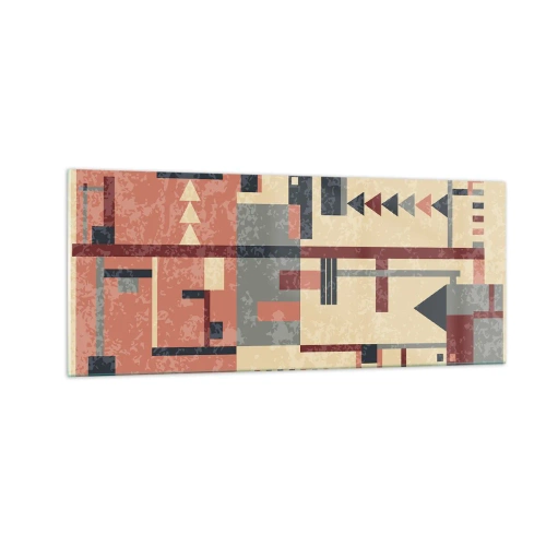 Quadro em vidro - Combinação de verticais e horizontais - 100x40 cm