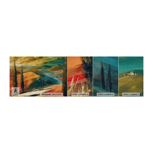Amostra de papel de parede Premium Canvas - Paisagem da Toscana - Paisagem, Toscana, Viagens - 100x30 cm