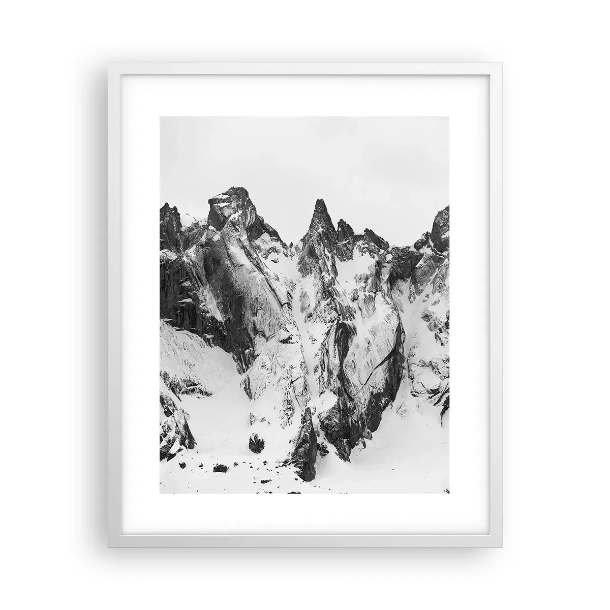 Pôster em moldura branca - O assustador cume de granito - 40x50 cm