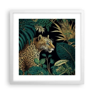 Pôster em moldura branca - Um anfitrião na selva - 40x40 cm