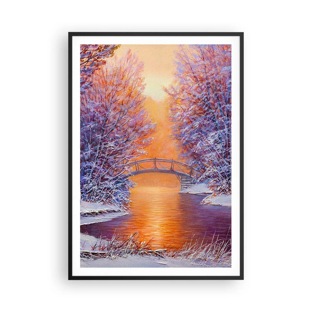 Pôster com moldura preta - Vamos nos encontrar aqui - 70x100 cm