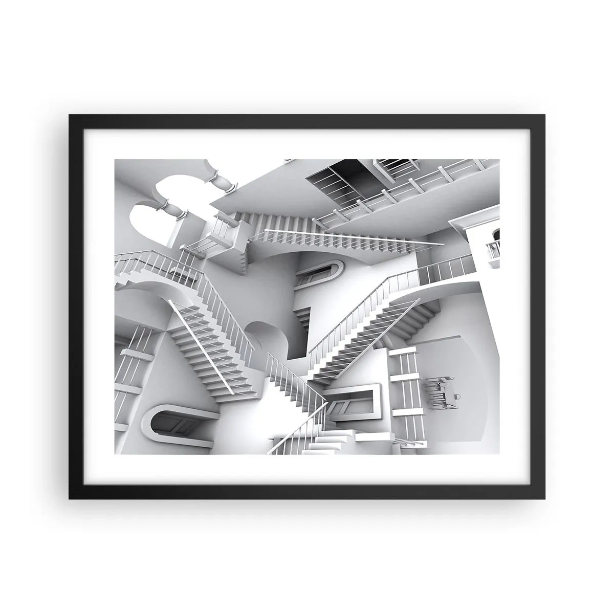 Pôster com moldura preta - Paradoxos do espaço - 50x40 cm