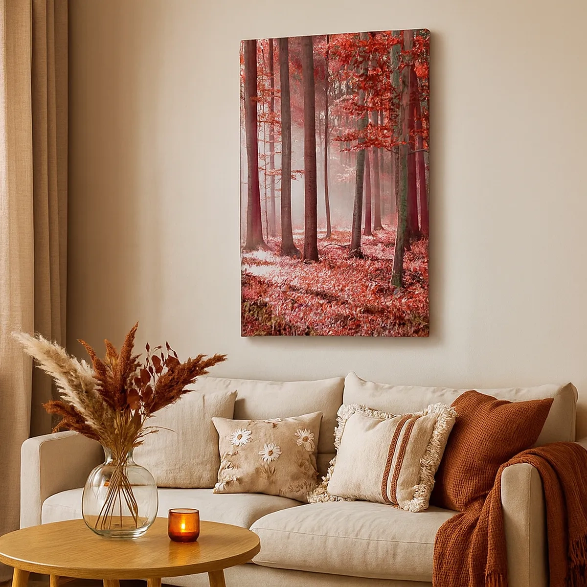 Quadro em tela - O vermelho também é belo - 50x70 cm