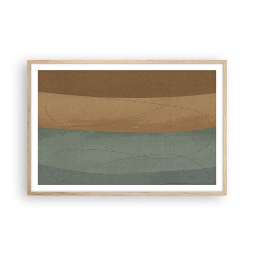 Pôster com moldura de carvalho claro - Composição horizontal - 91x61 cm