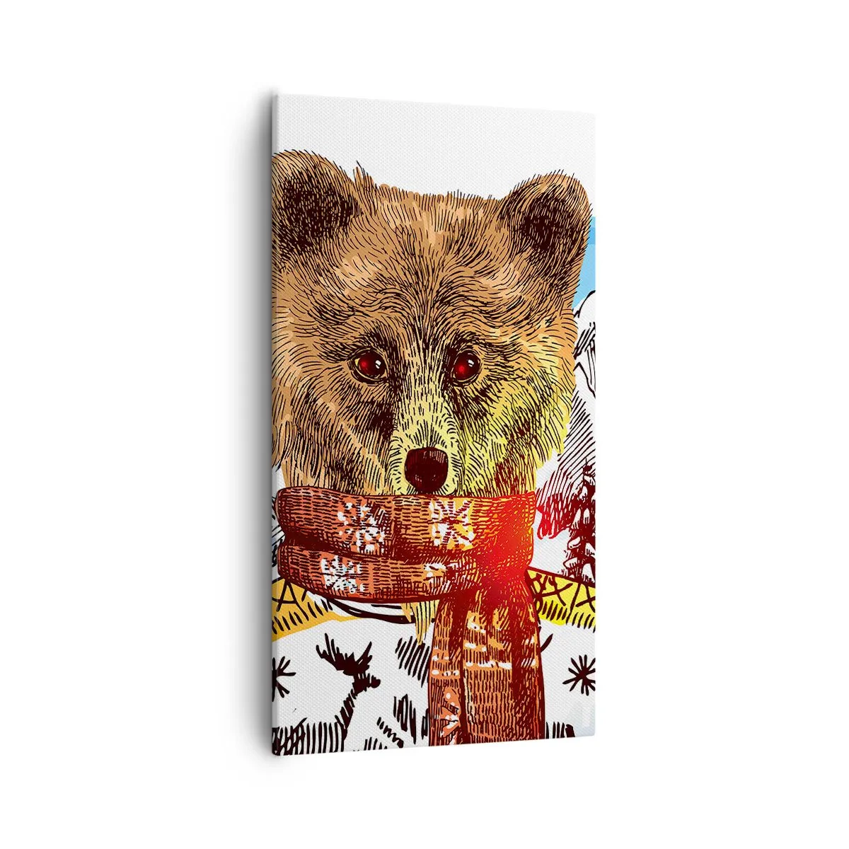 Quadro em tela - Cabana de urso - 55x100 cm
