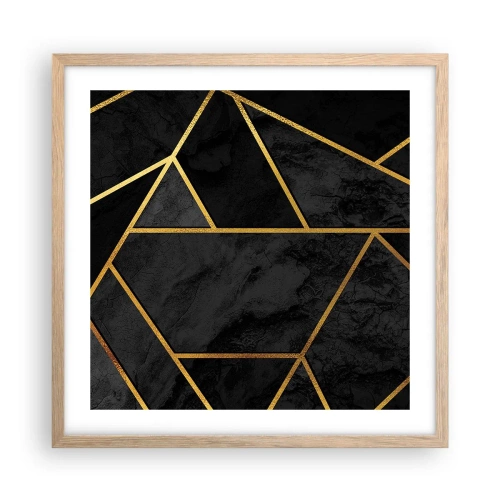 Pôster com moldura de carvalho claro - Escuridão e esplendor - 50x50 cm