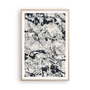 Pôster com moldura de carvalho claro - Interpenetração de opostos - 61x91 cm