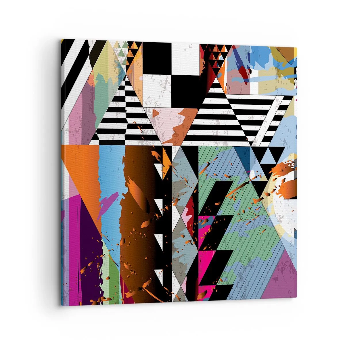 Quadro em tela - Geométrica e organicamente - 60x60 cm