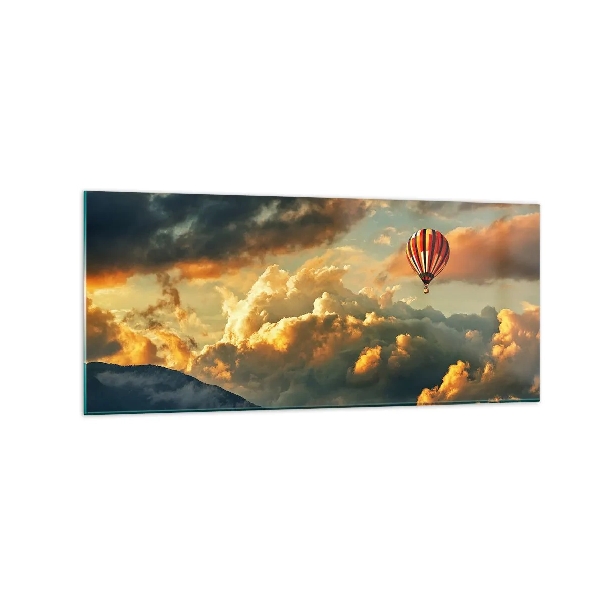 Quadro em vidro - Eu voo porque sou livre - 120x50 cm