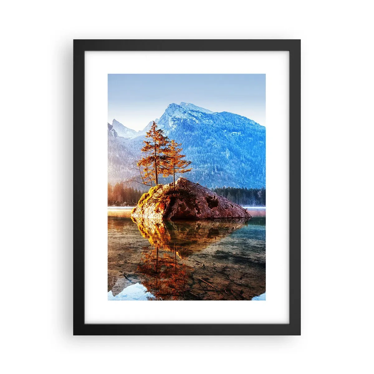 Pôster com moldura preta - A natureza sob uma nova luz - 30x40 cm