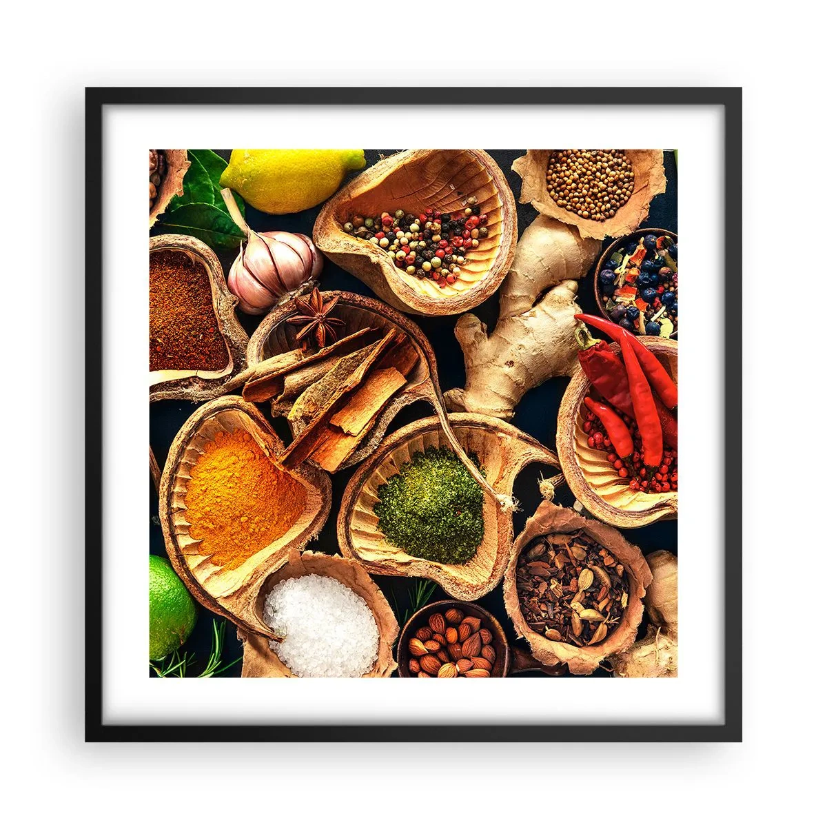 Pôster com moldura preta - Leve o que quiser - 50x50 cm