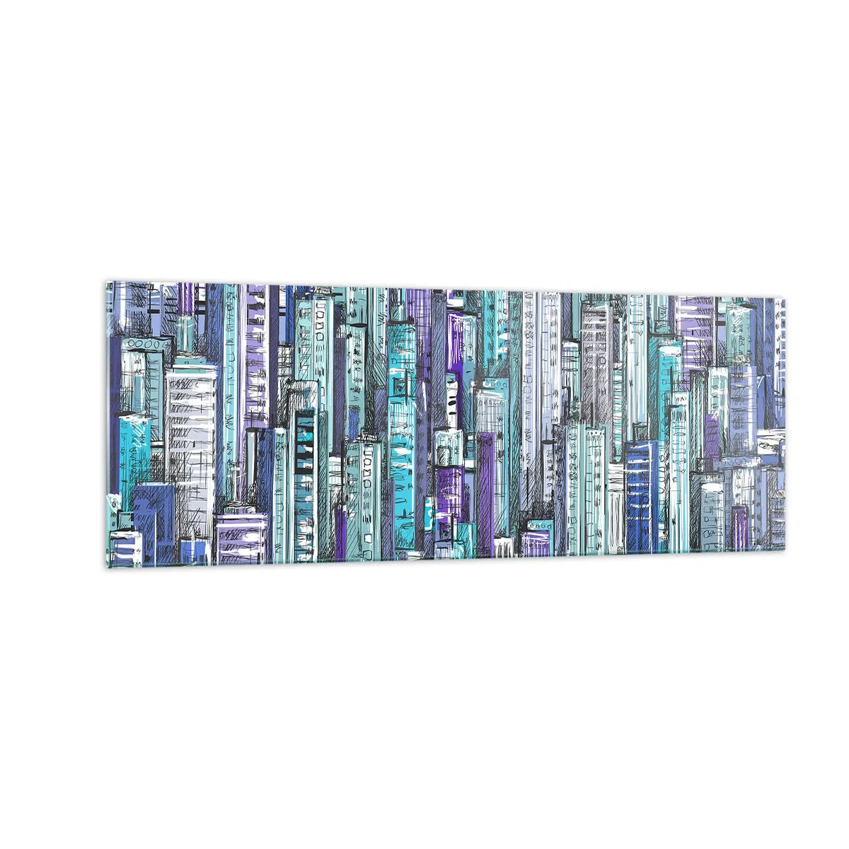 Quadro em vidro - Azul do céu - 140x50 cm