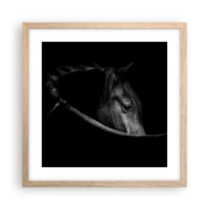 Pôster com moldura de carvalho claro - Príncipe Negro - 40x40 cm
