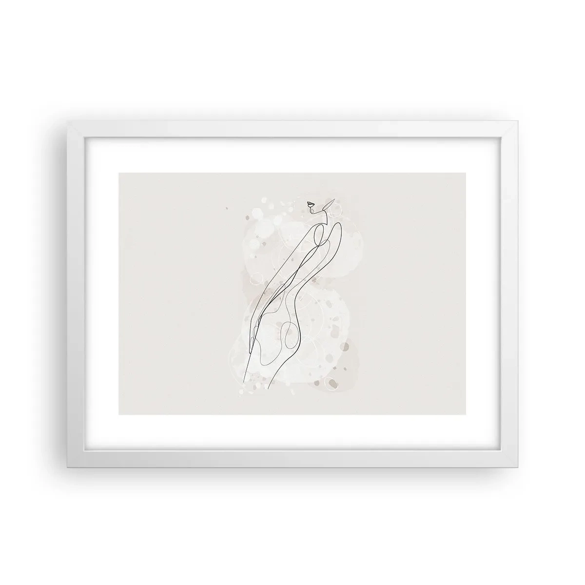 Pôster em moldura branca - Errar o olhar - 40x30 cm