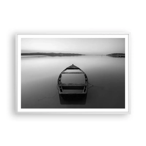 Pôster em moldura branca - Saudade e melancolia - 100x70 cm