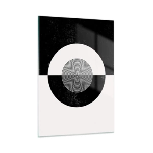 Quadro em vidro - Harmonia a preto e branco - 50x70 cm