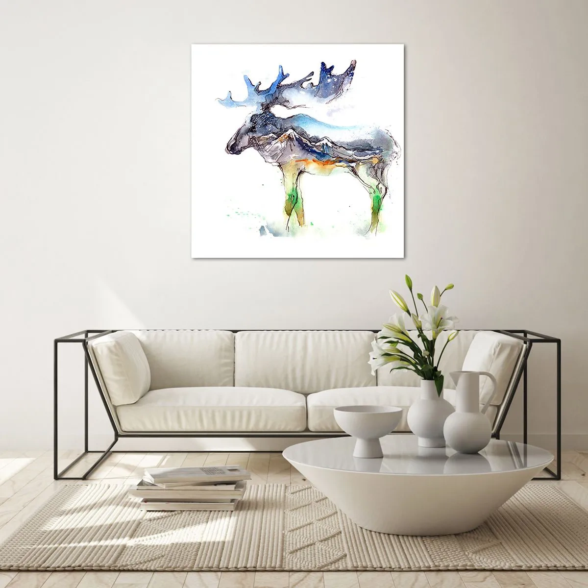 Quadro em vidro - O herói do conto de inverno - 70x70 cm