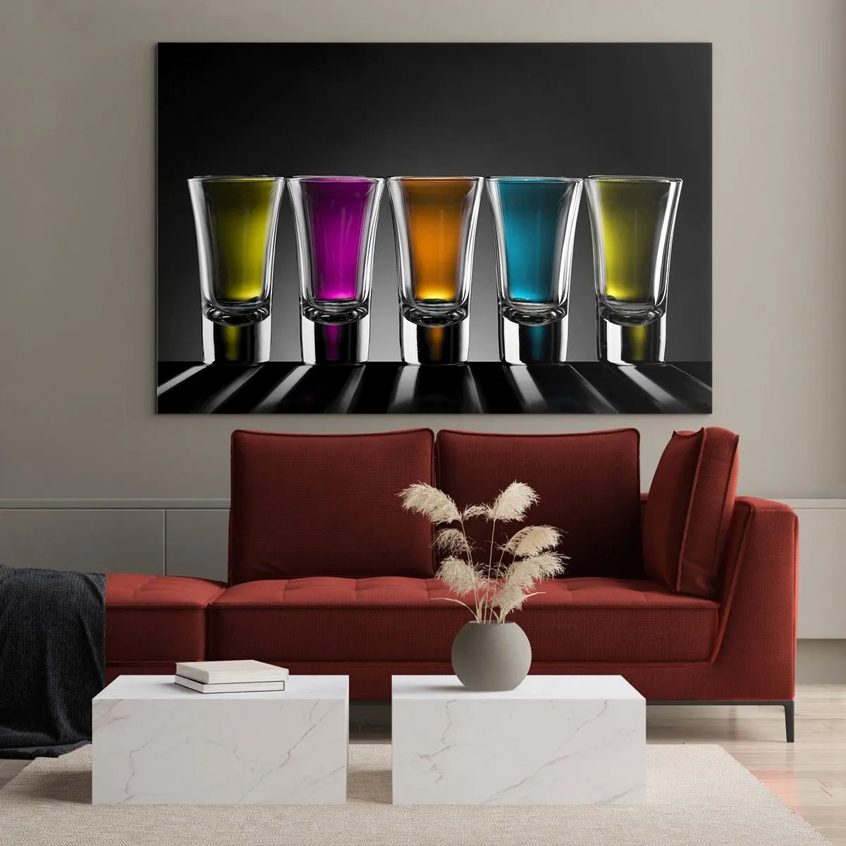 Quadro em vidro - Tons da alegria - 120x80 cm