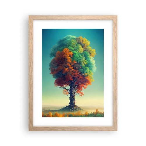 Pôster com moldura de carvalho claro - Carvalho – o pai da natureza - 30x40 cm